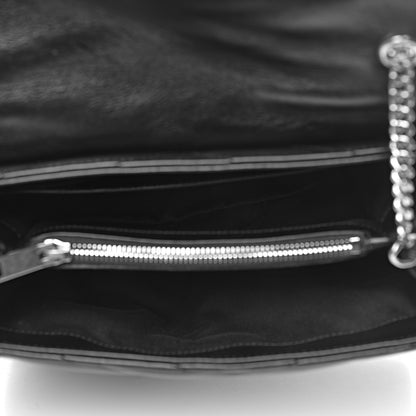 Saint Laurent Calfskin Y Quilted Monogram Small Loulou Chain Satchel Black 5 of 10