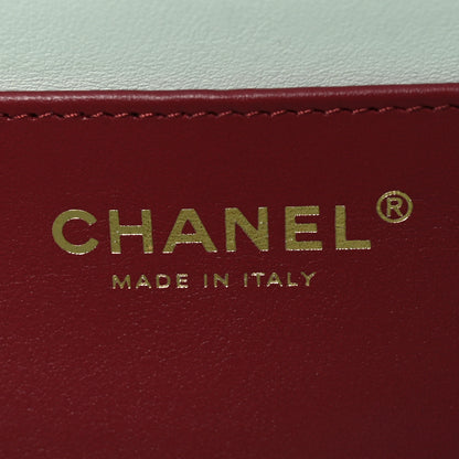 Chanel Shiny Caviar Preppy Coco Small Bowling Bag Light Blue 6 of 10