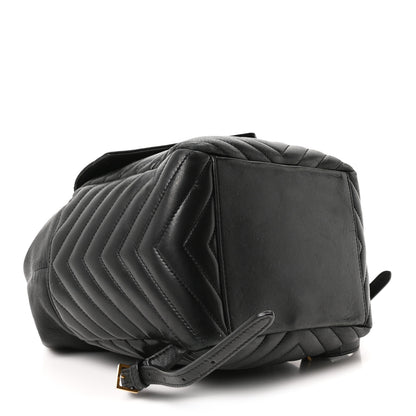 Saint Laurent Lambskin Matelasse Monogram Joe Backpack Black 4 of 10