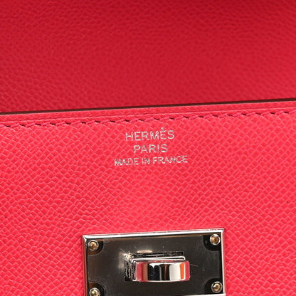 Hermes Madame Calfskin Kelly Slim Wallet Rose Extreme 6 of 9