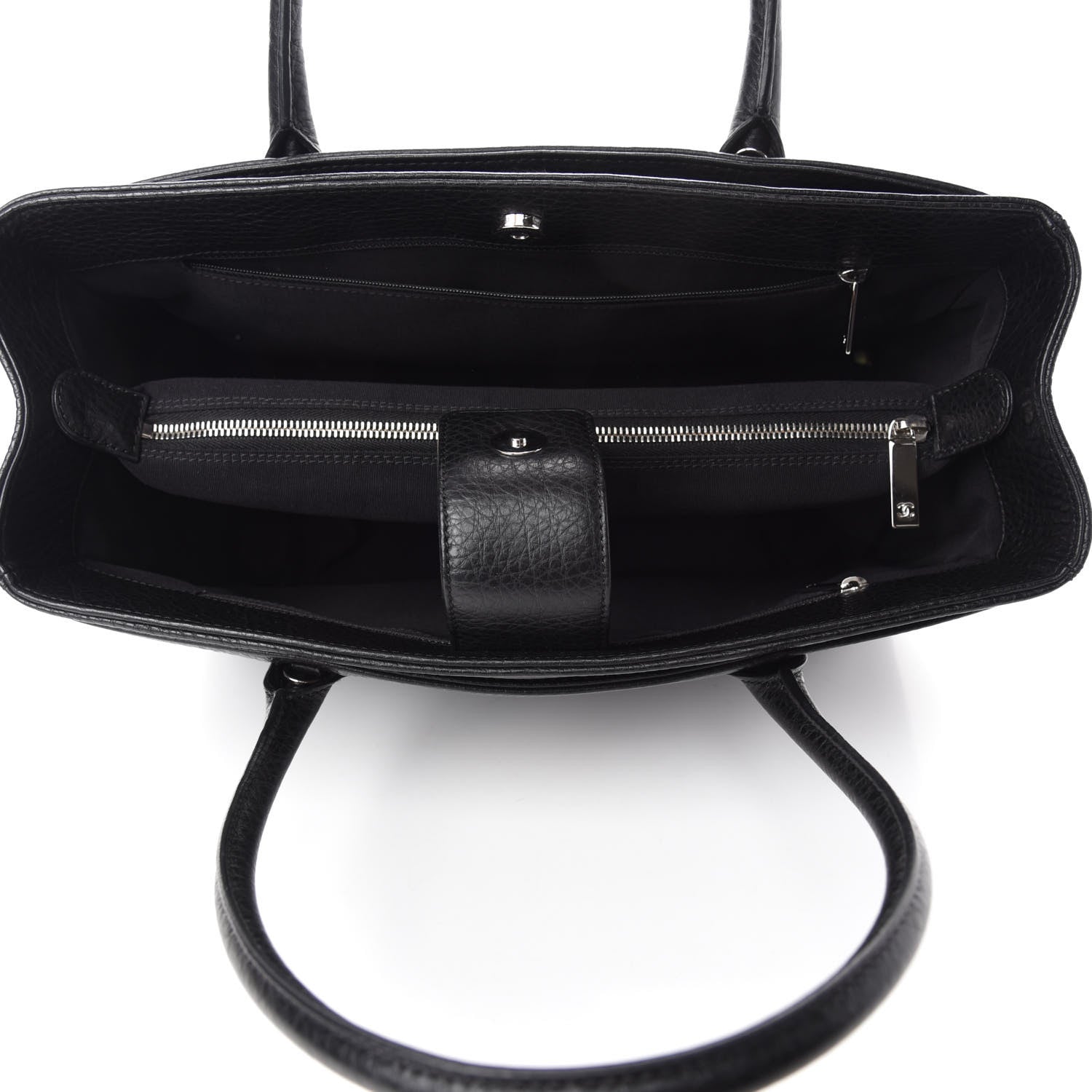 Chanel Calfskin Cerf Executive Shopper Tote Black 5 of 11