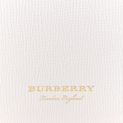 Burberry Grainy Calfskin House Check Small Banner Tote Chalk White 10 of 10