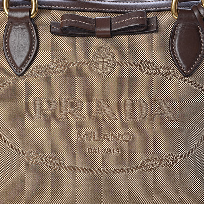 Prada Jacquard Logo Handbag Corda Bruciato 9 of 11