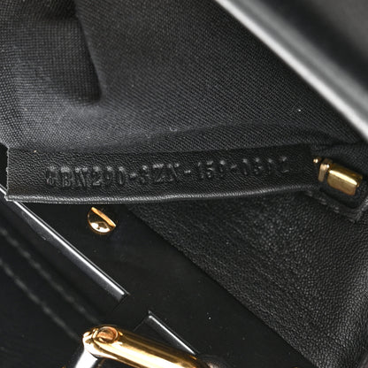Fendi Vitello Seta Shiny Nappa Medium Peekaboo Iconic Satchel Black 8 of 14
