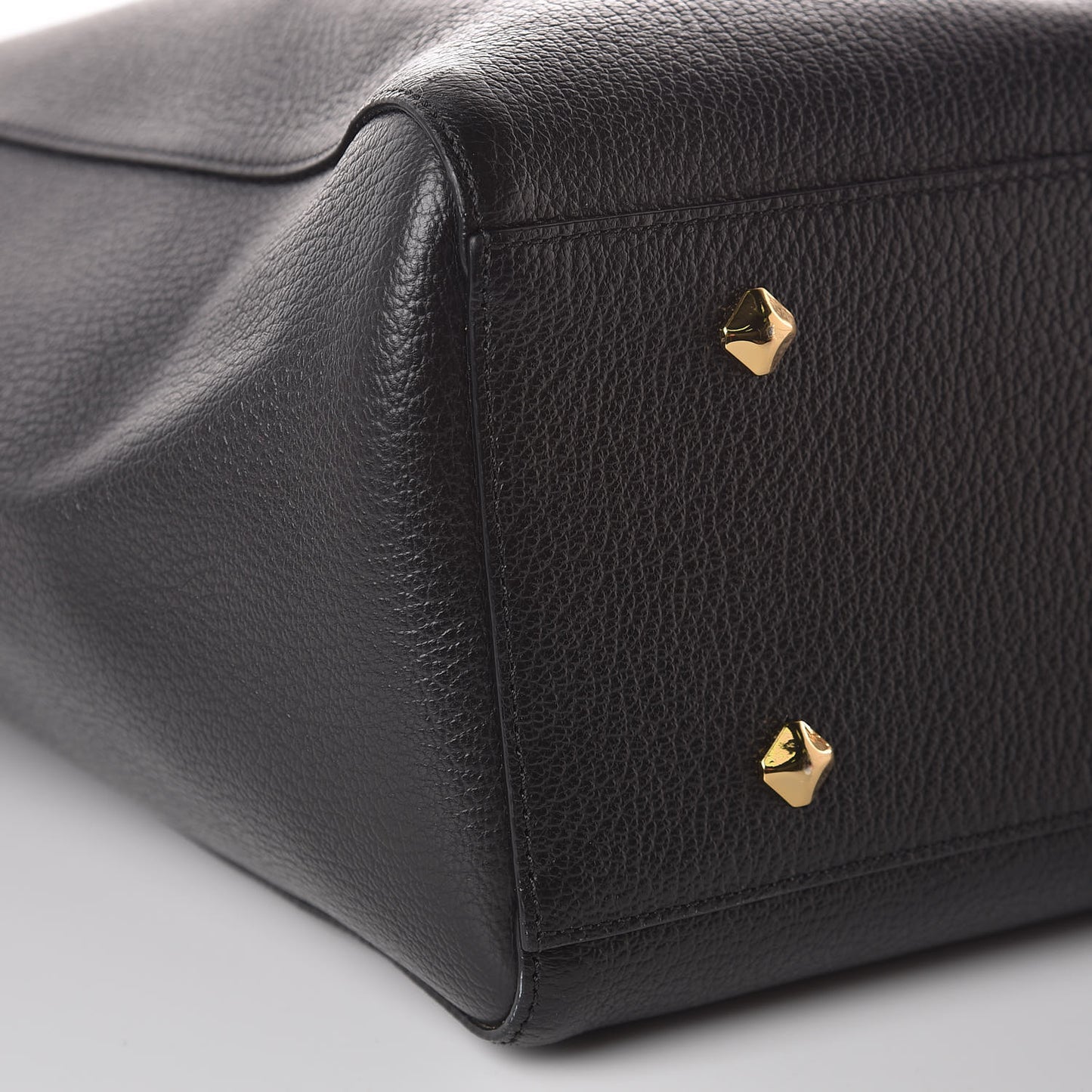 Grained Calfskin Medium Reversible Wandel Tote Black