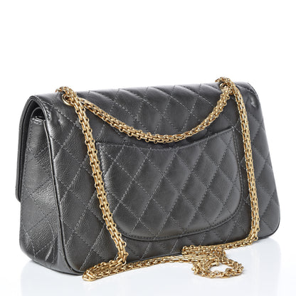 Chanel Metallic Calfskin Quilted 2.55 Reissue 226 Flap Charcoal 3 of 9