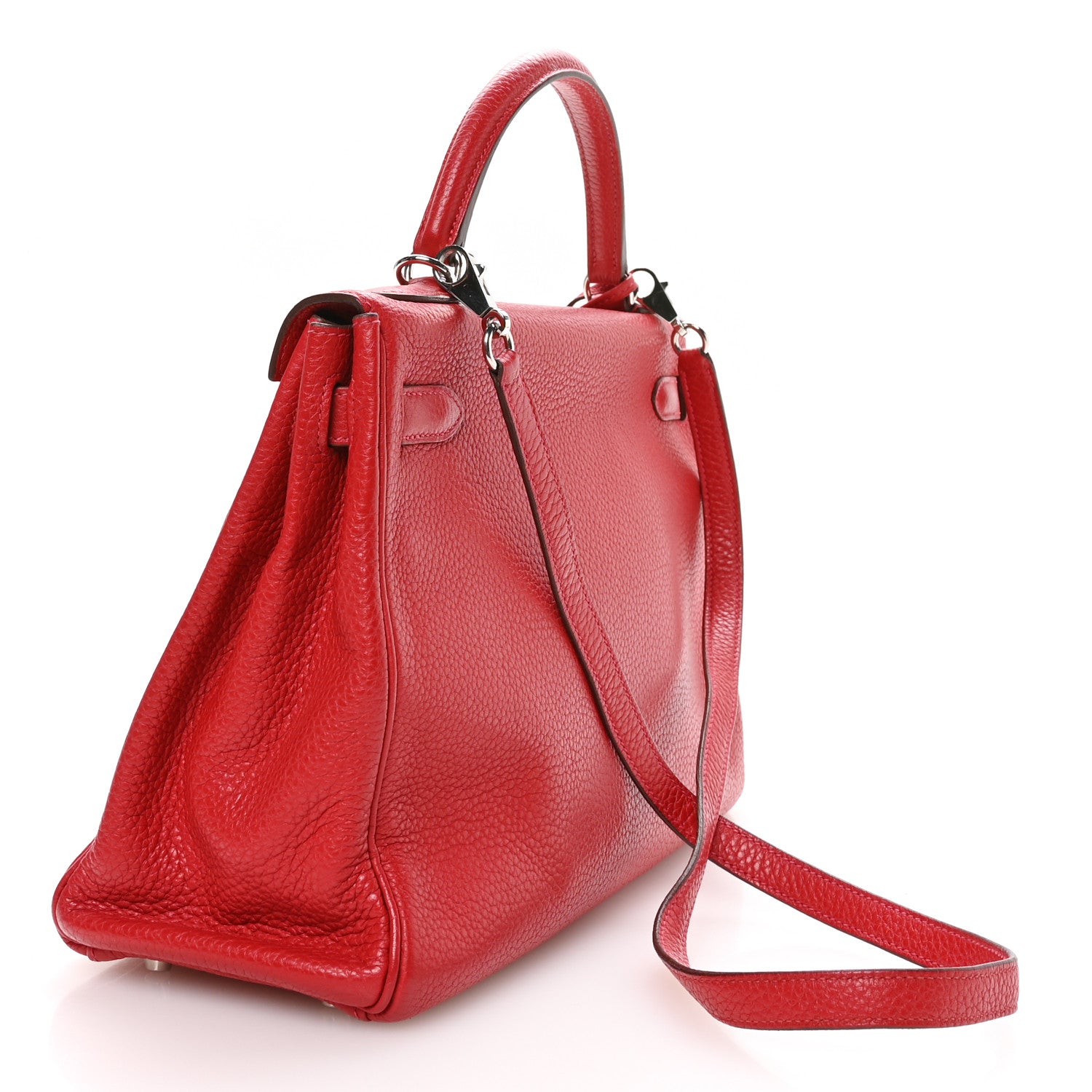 Hermes Taurillon Clemence Kelly Retourne 32 Rouge Casaque 2 of 10