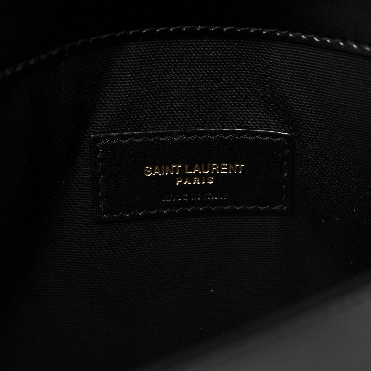 Saint Laurent Smooth Shiny Calfskin Monogram Uptown Pouch Black 6 of 7