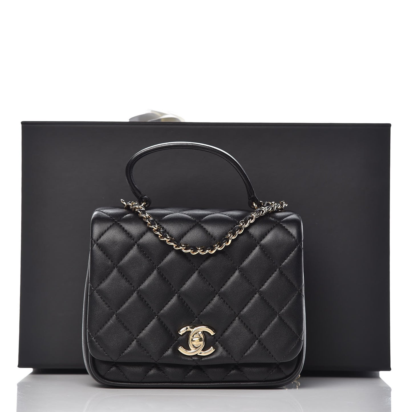 Lambskin Quilted Mini Citizen Chic Flap Black