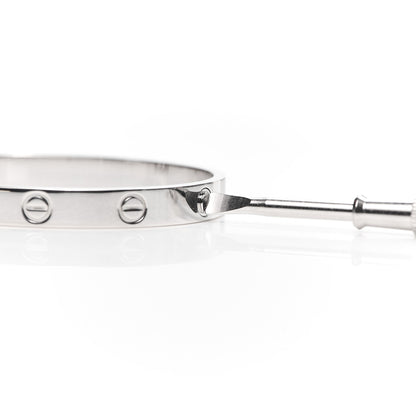 Cartier 18K White Gold LOVE Bracelet 17 6 of 7