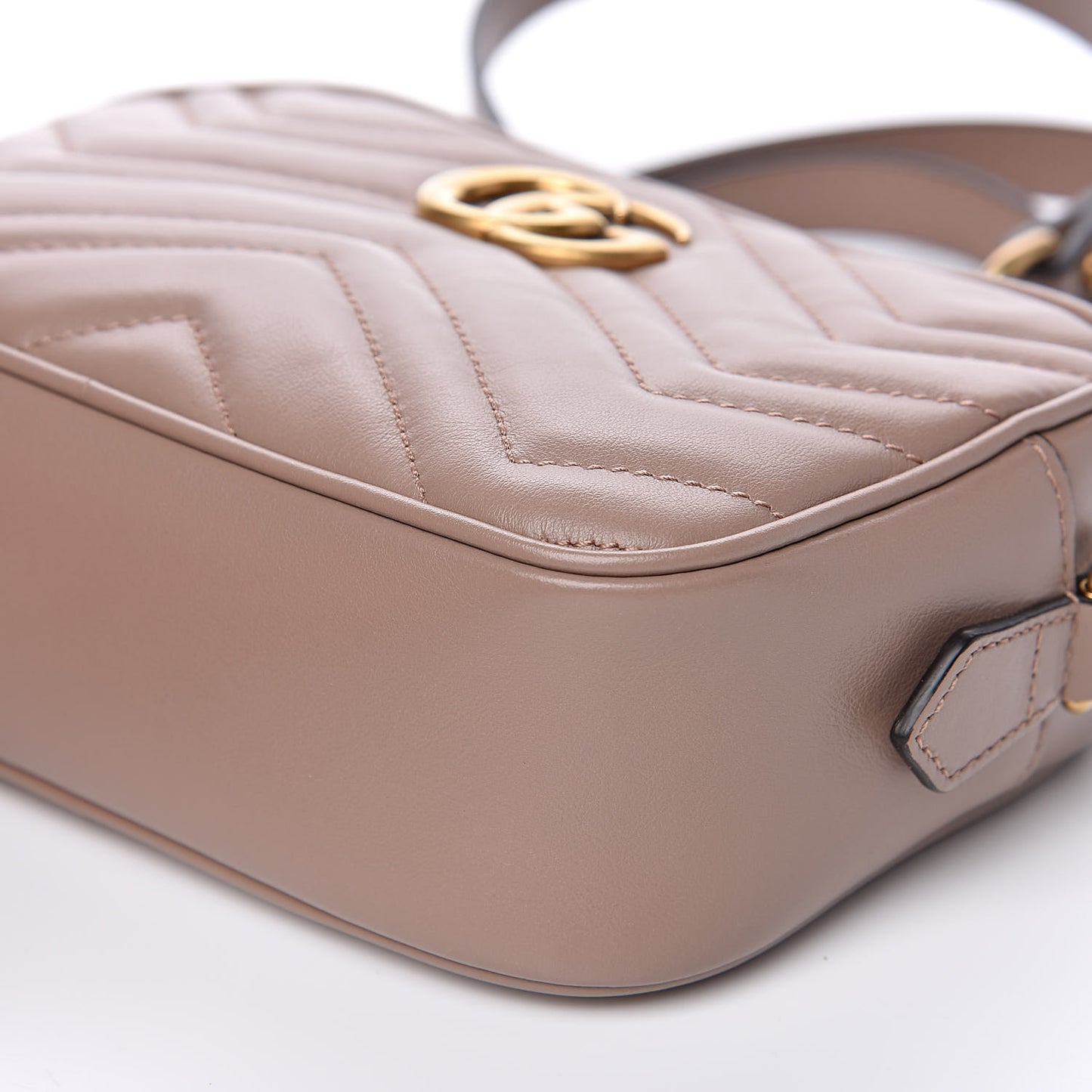 Calfskin Matelasse Mini GG Marmont Chain Shoulder Bag Porcelain Rose