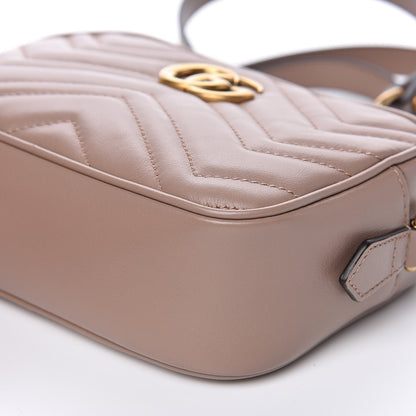 Gucci Calfskin Matelasse Mini GG Marmont Chain Shoulder Bag Porcelain Rose 9 of 10