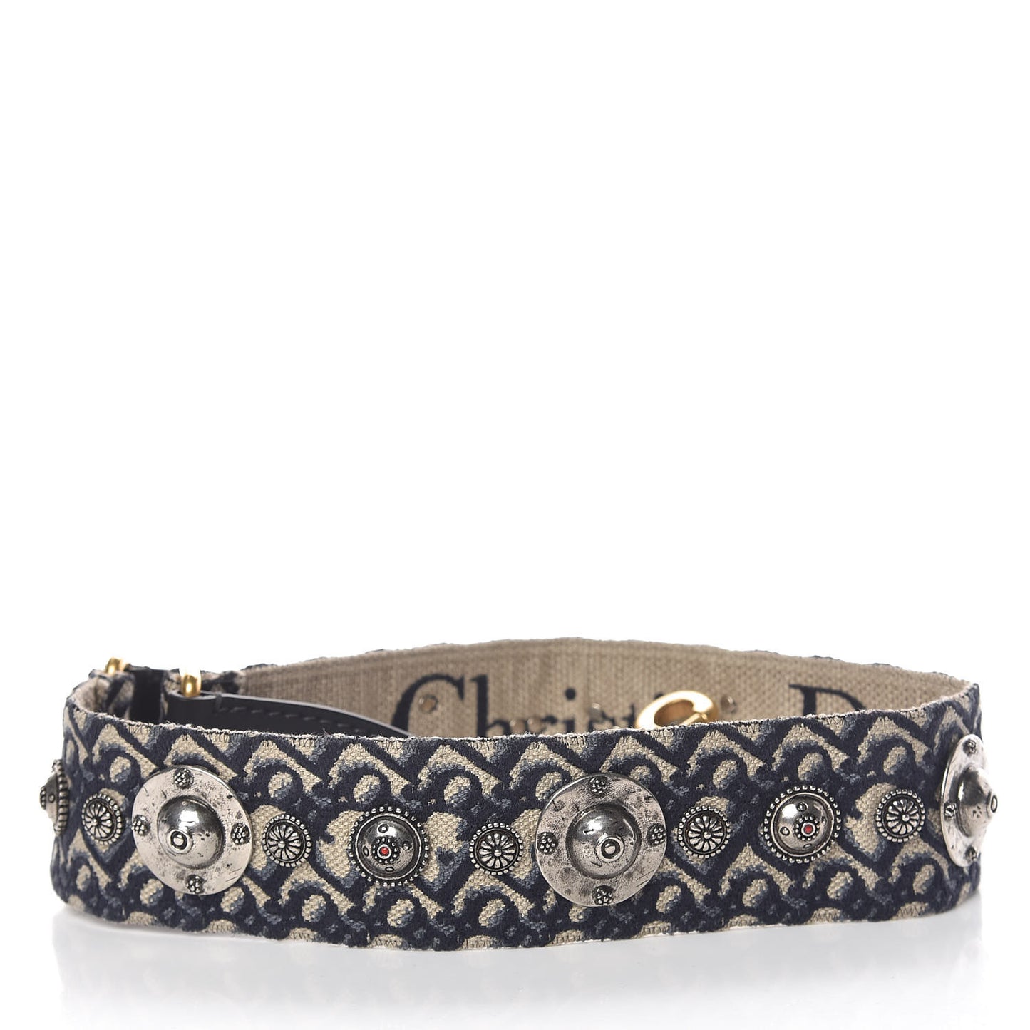 Oblique Studded Shoulder Strap Blue