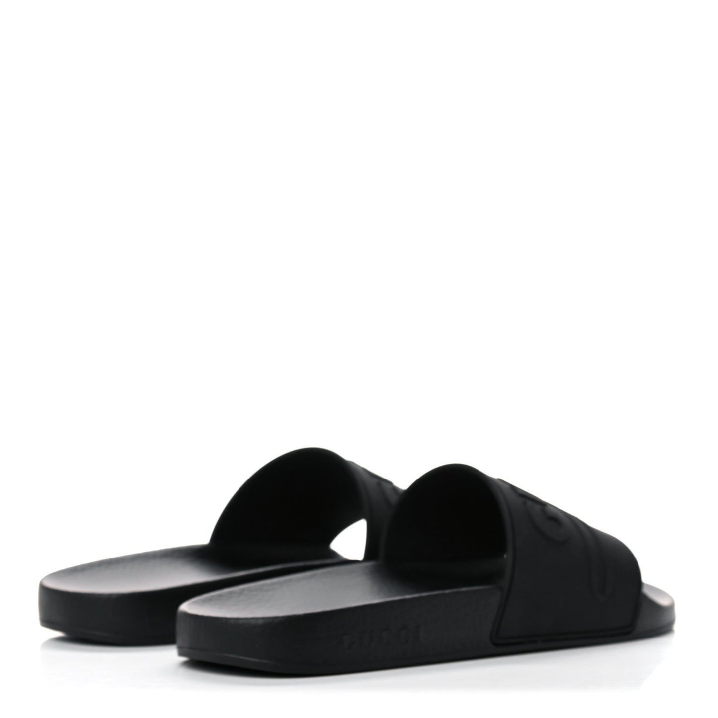 Rubber Womens Logo Slide Sandals 40 Black