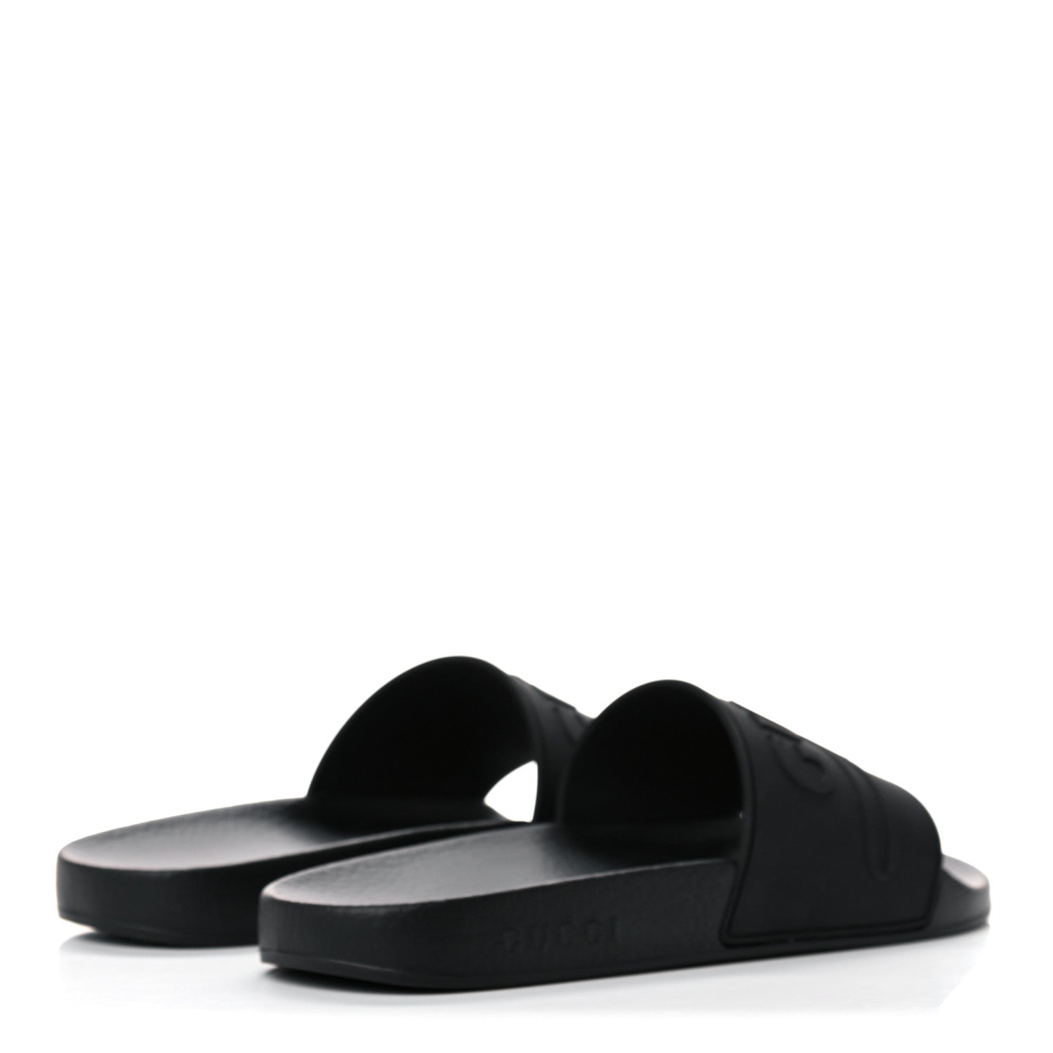 Gucci Rubber Womens Logo Slide Sandals 40 Black 4 of 9