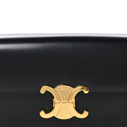 Celine Shiny Calfskin Triomphe Shoulder Bag Black 7 of 9