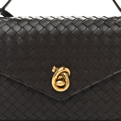 Bottega Veneta Nappa Intrecciato Knot Lock Top Handle Crossbody Bag Fondant 9 of 11