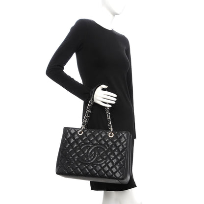 Chanel Caviar Quilted Grand Shopping Tote GST Black 2 of 7