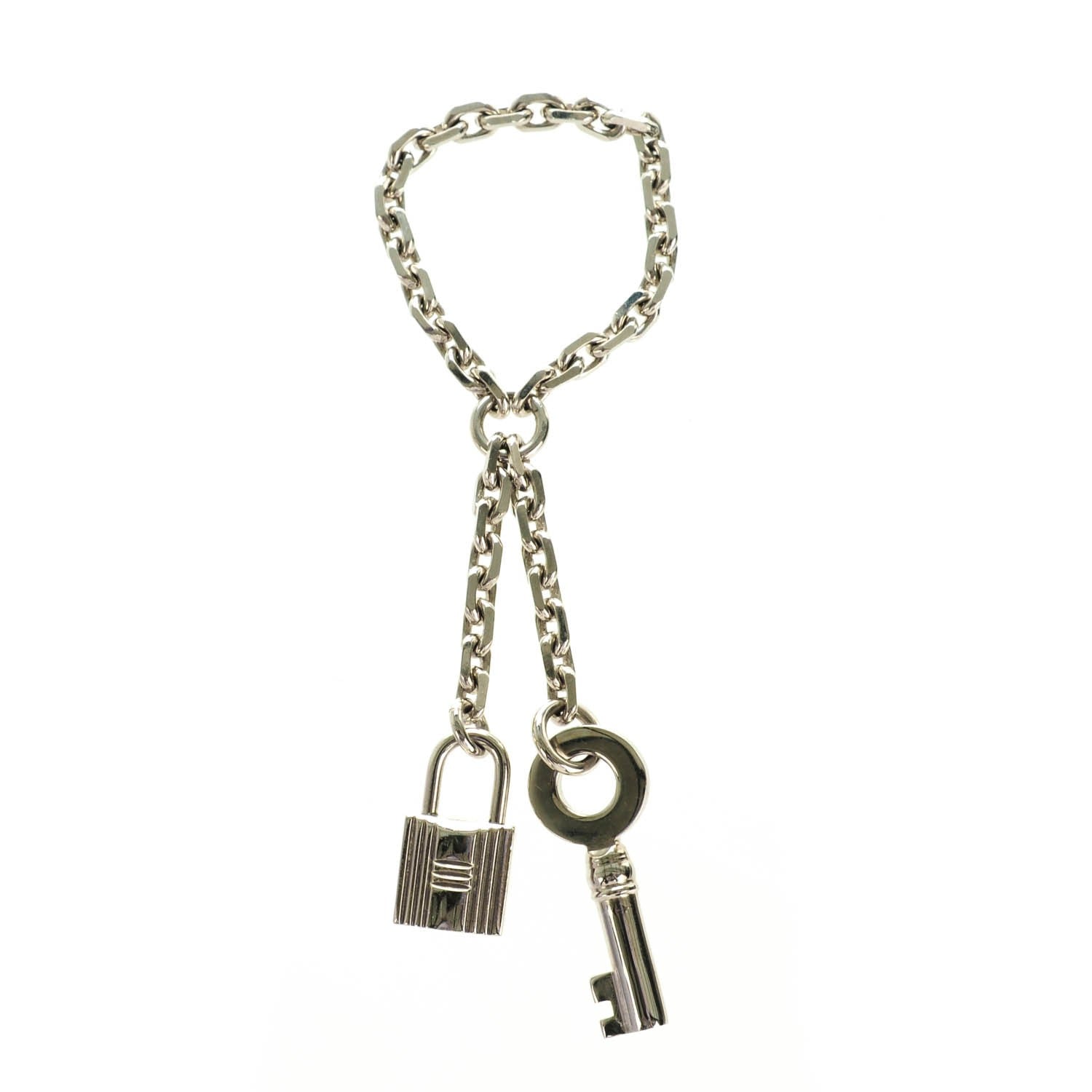 Hermes Palladium Key and Lock Scarf Ring 1 of 5