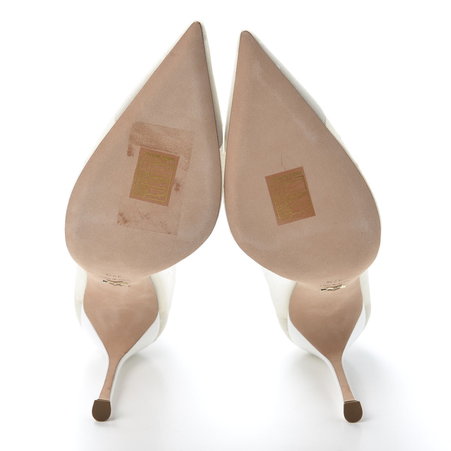 Christian Dior Mesh Plumetis Tulle D-Moi Pumps 37.5 White 7 of 9