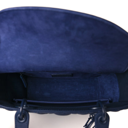 Christian Dior Ultra Matte Calfskin Cannage Medium Lady Dior Blue 5 of 9