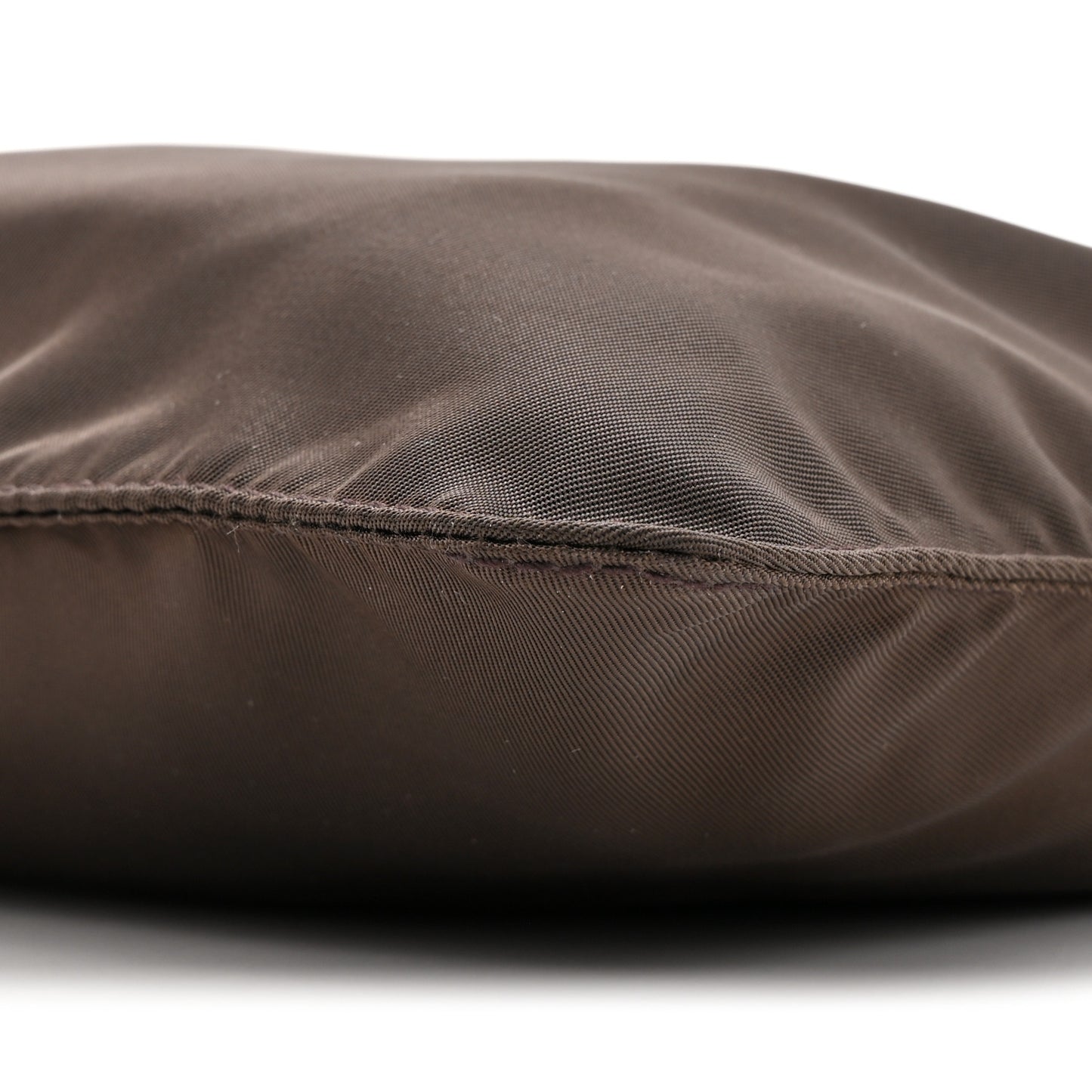 Re-Nylon Saffiano Pocket Flat Messenger Bag Cacao
