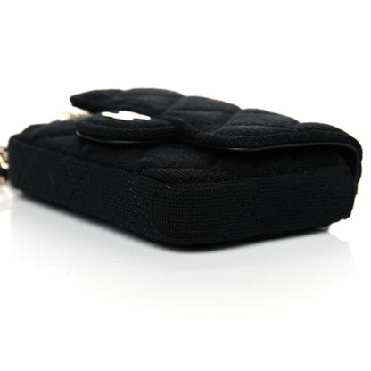 Chanel Jersey Quilted Flap Chain Waist Bag Black 10 of 11