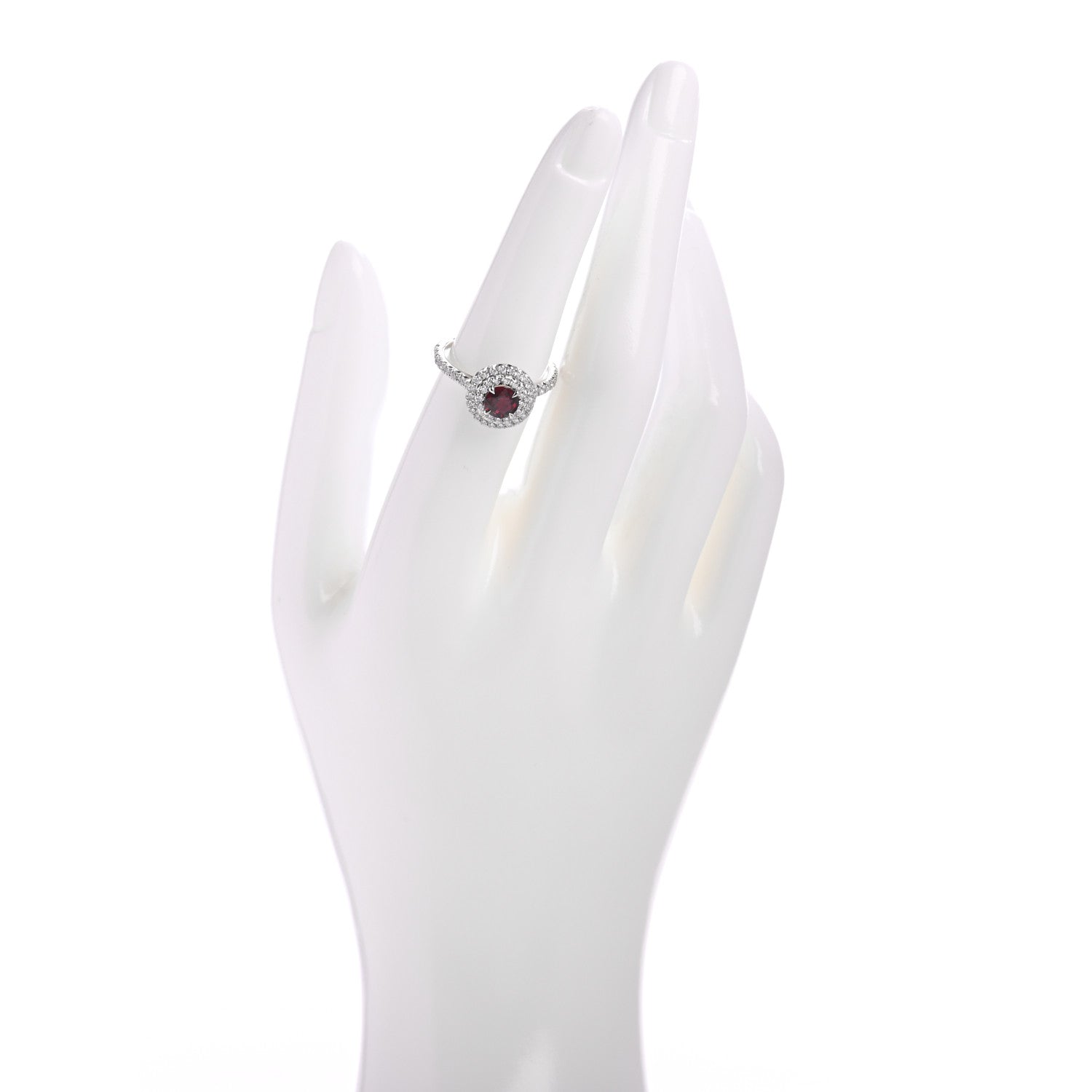 Tiffany Platinum Diamond Ruby Soleste Ring 53 6.25 2 of 6