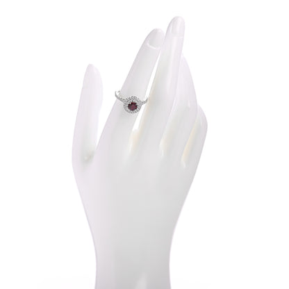 Tiffany Platinum Diamond Ruby Soleste Ring 53 6.25 2 of 6