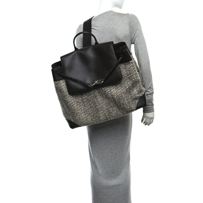 Bottega Veneta Wool Calfskin Large Andiamo Backpack  Ecru Brown 2 of 9