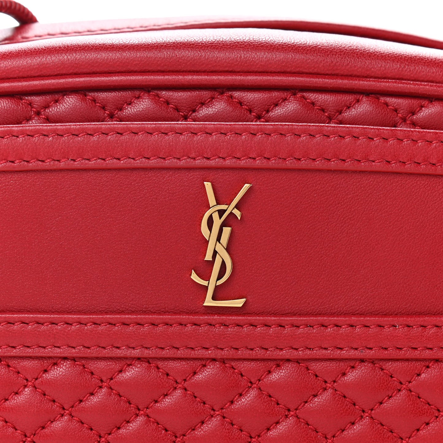 Lambskin Quilted Monogram Victoire Camera Bag Rouge Eros