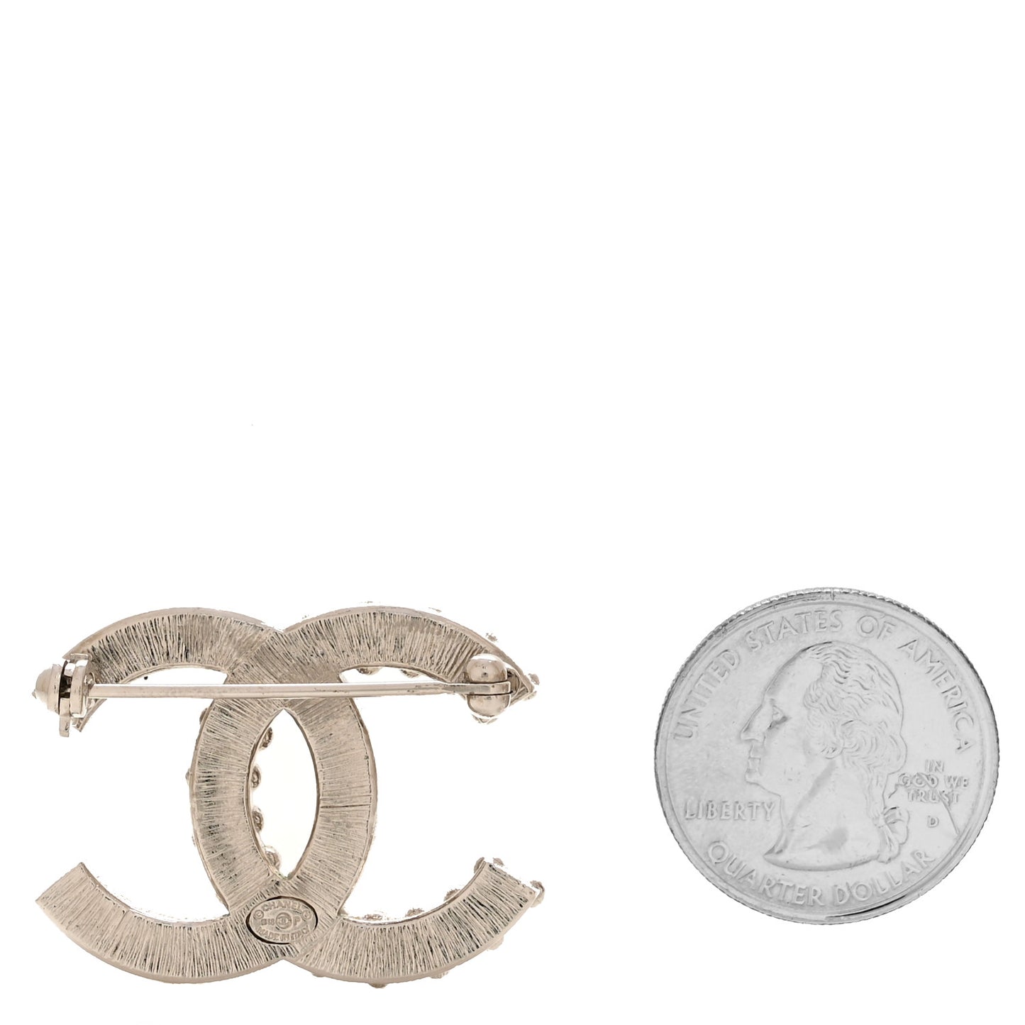 Crystal CC Brooch Silver