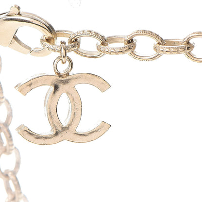 Chanel CC Coco Camellia Coin Necklace Gold 7 of 12