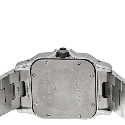 Cartier Stainless Steel 18K Yellow Gold 32mm Santos De Cartier Galbee Automatic Watch 4 of 5