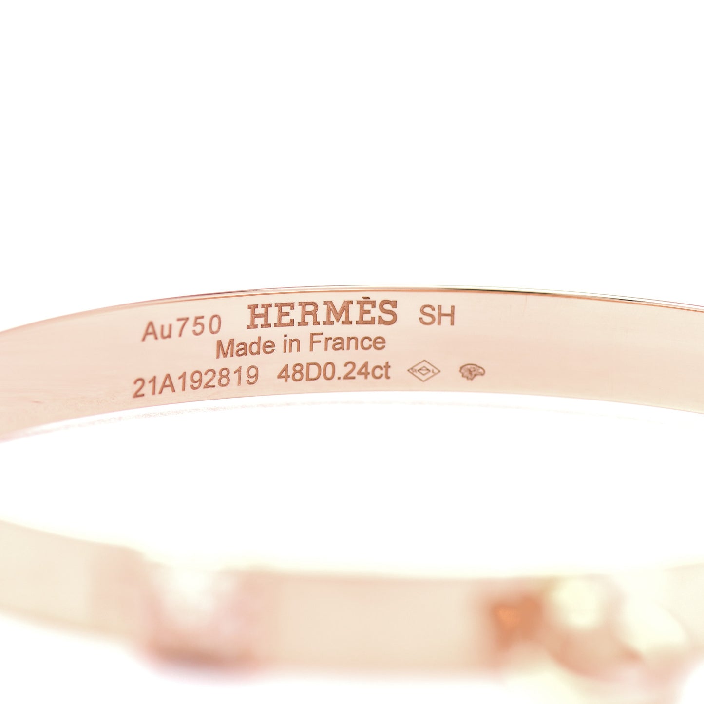 18K Rose Gold Diamond PM Collier De Chien Bracelet SH
