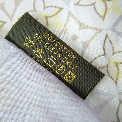 Louis Vuitton Cotton Monogram Fleur Scarf Gray 4 of 5