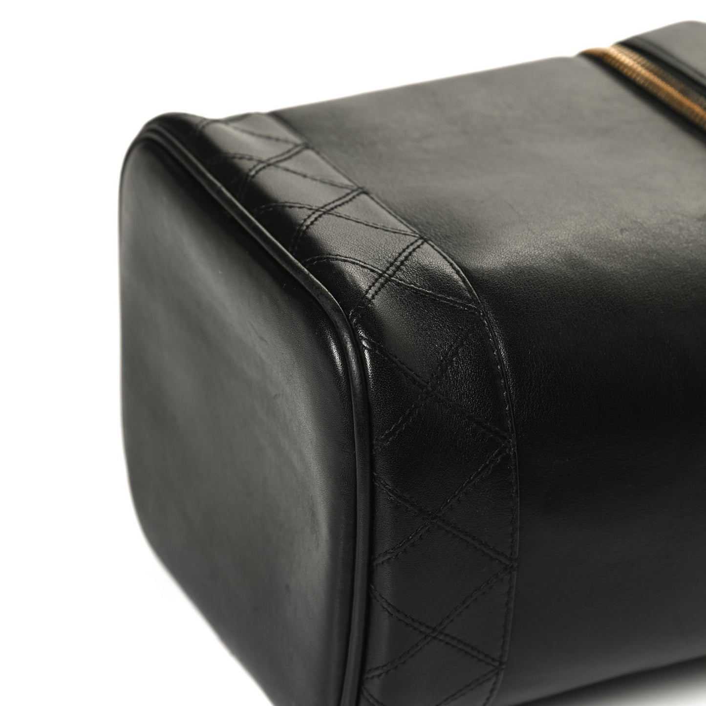 Calfskin Cosmetic Vanity Bag Black
