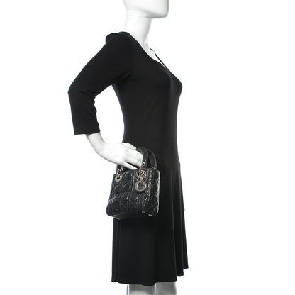 Christian Dior Lambskin Cannage Mini Lady Dior Black 3 of 14