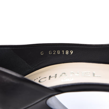 Chanel Lambskin Camellia Pumps 39.5 Black 7 of 9