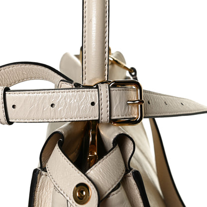 Fendi Agnello Old Shine Medium Peekaboo Iconic Satchel Camelia 29 of 31