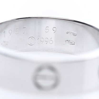 Cartier 18K White Gold 6mm LOVE Ring 59 8.75 4 of 5