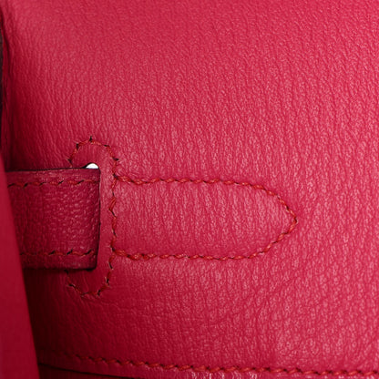 Hermes Chevre Mangalore Bi-Color Horseshoe Birkin 35 Ultraviolet Rose Tyrien 17 of 35