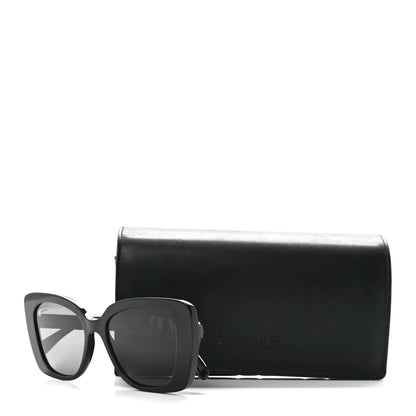 Chanel Acetate Strass Polarized Square Sunglasses 5422-B Black 8 of 8