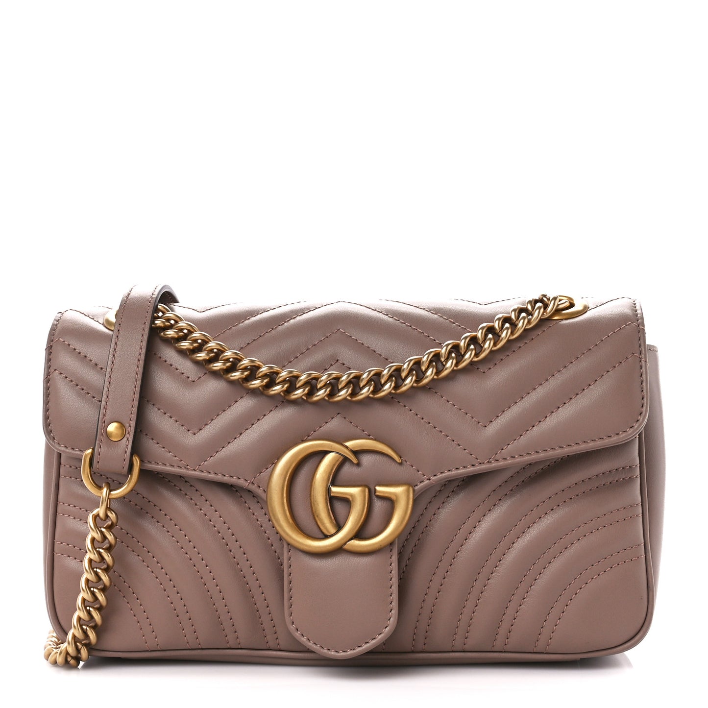 Calfskin Matelasse Small GG Marmont Shoulder Bag Porcelain Rose