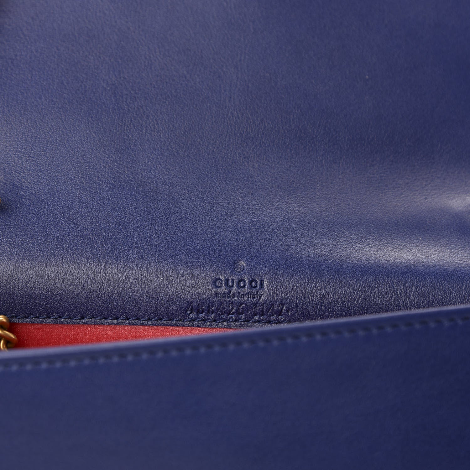 Gucci Velvet Matelasse GG Marmont Mini Bag Cobalt Blue 6 of 10
