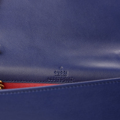 Gucci Velvet Matelasse GG Marmont Mini Bag Cobalt Blue 6 of 10