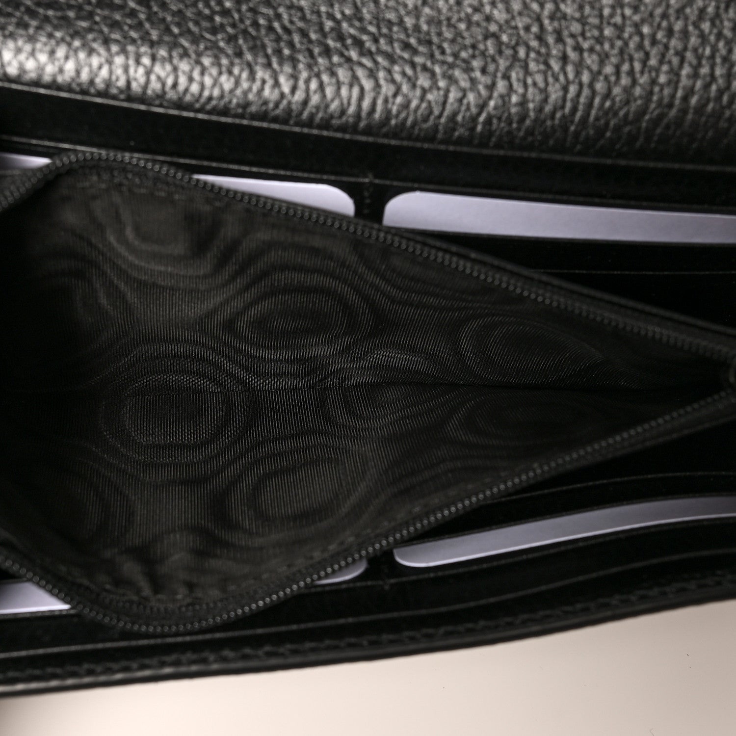 Gucci Dollar Calfskin GG Supreme Monogram GG Marmont Continental Wallet Black Beige Ebony 6 of 9
