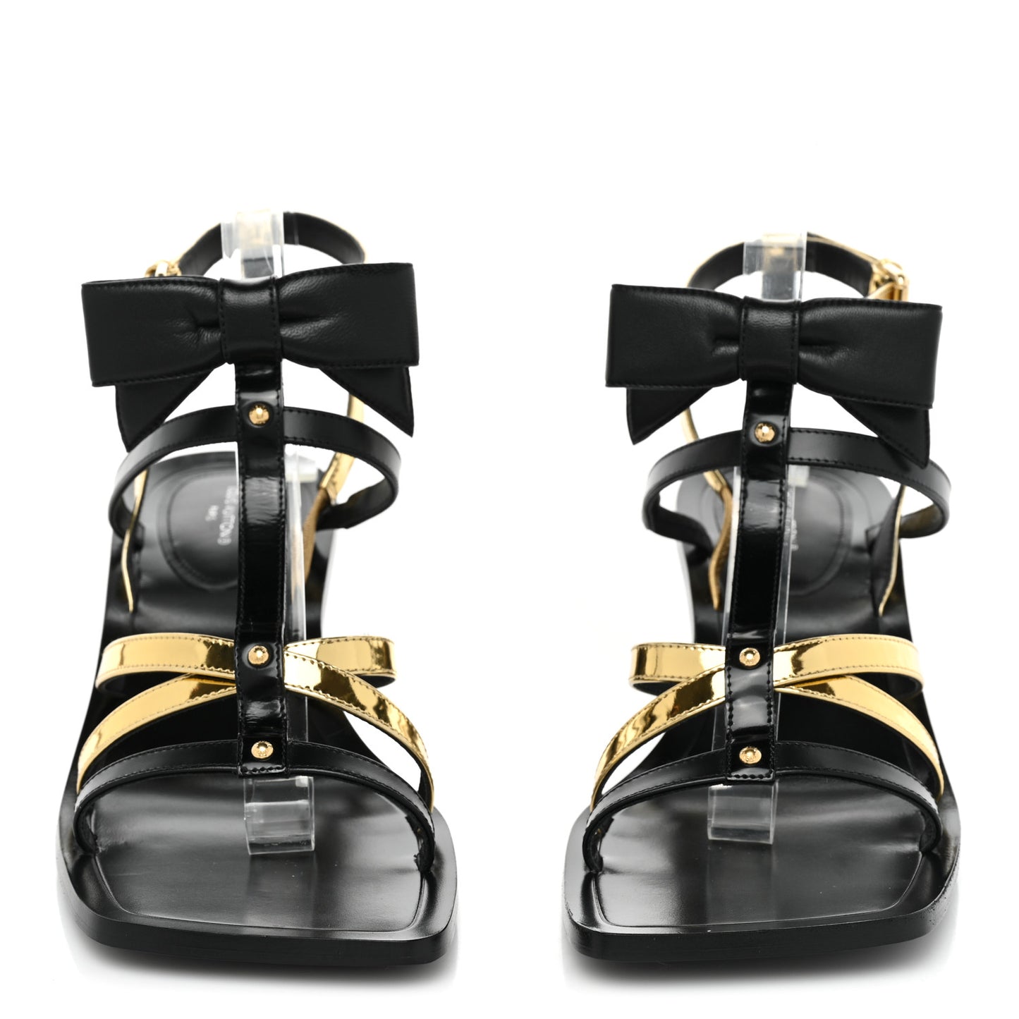 Metallic Calfskin Peplum Sandals 38.5 Gold