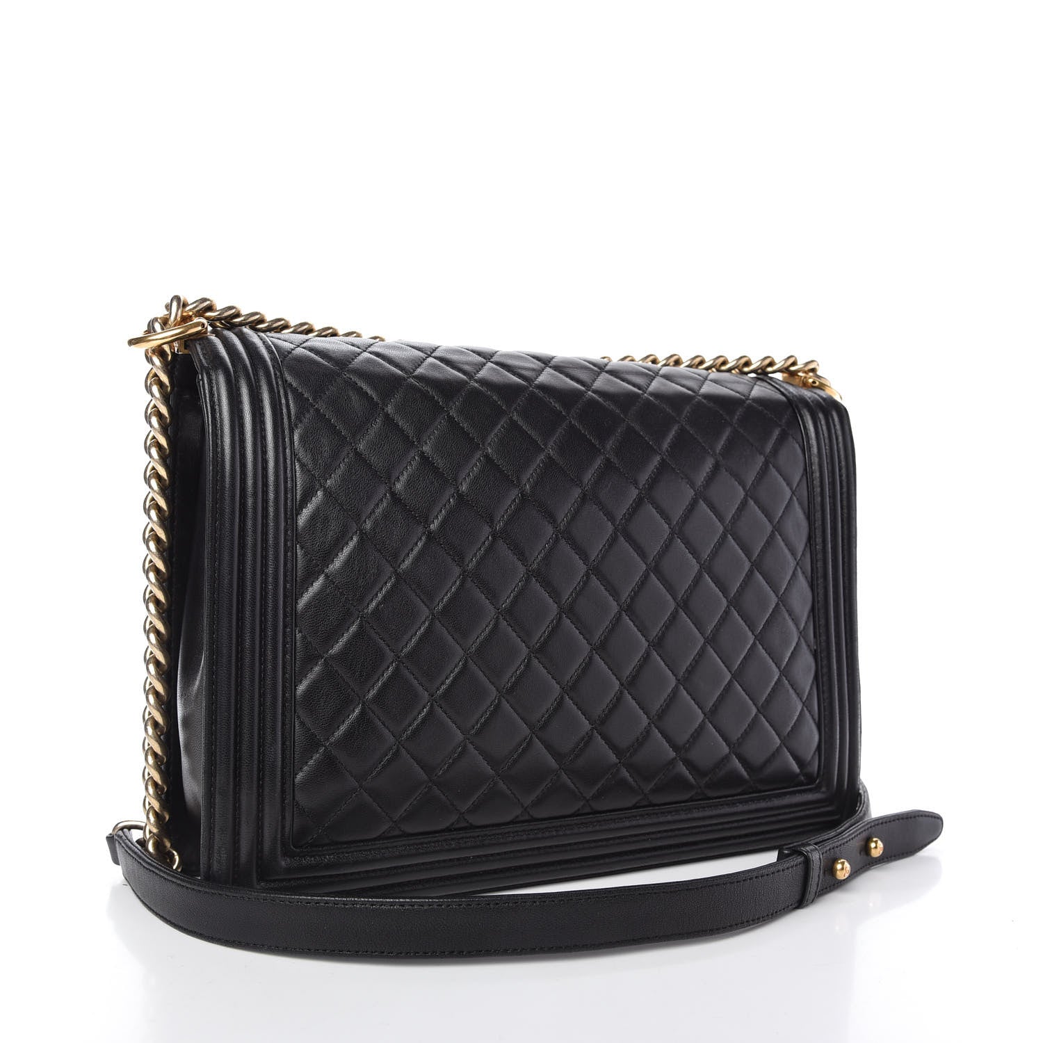 Chanel Lambskin Quilted Large Boy Flap Black 3 of 10