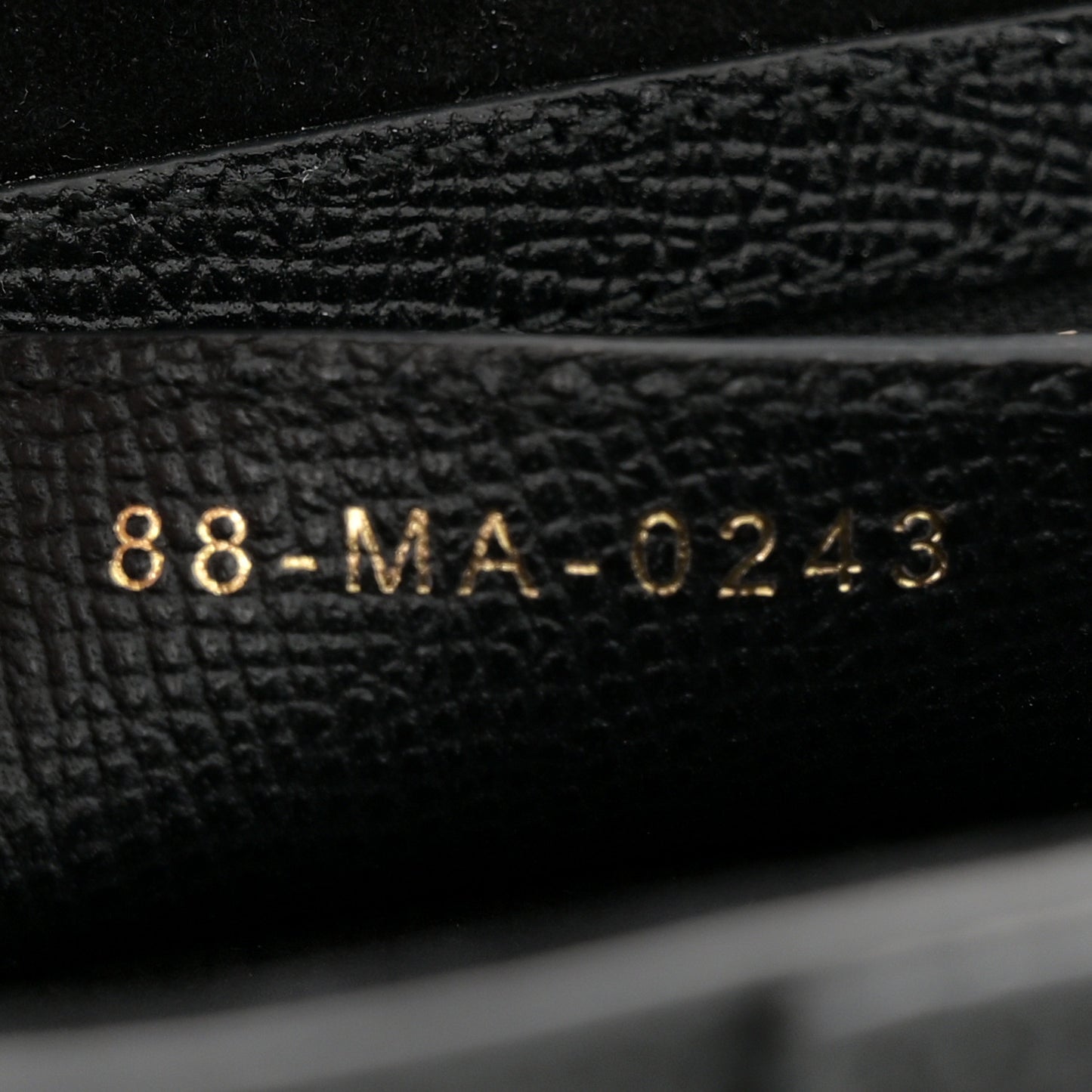 Grained Calfskin Saddle Bag With Strap Black